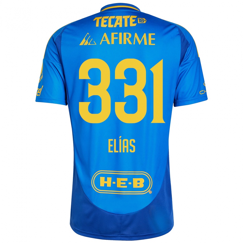 Enfant Maillot Bruno Elías #331 Bleu Jaune Tenues Extérieur 2024/25 T-Shirt Belgique