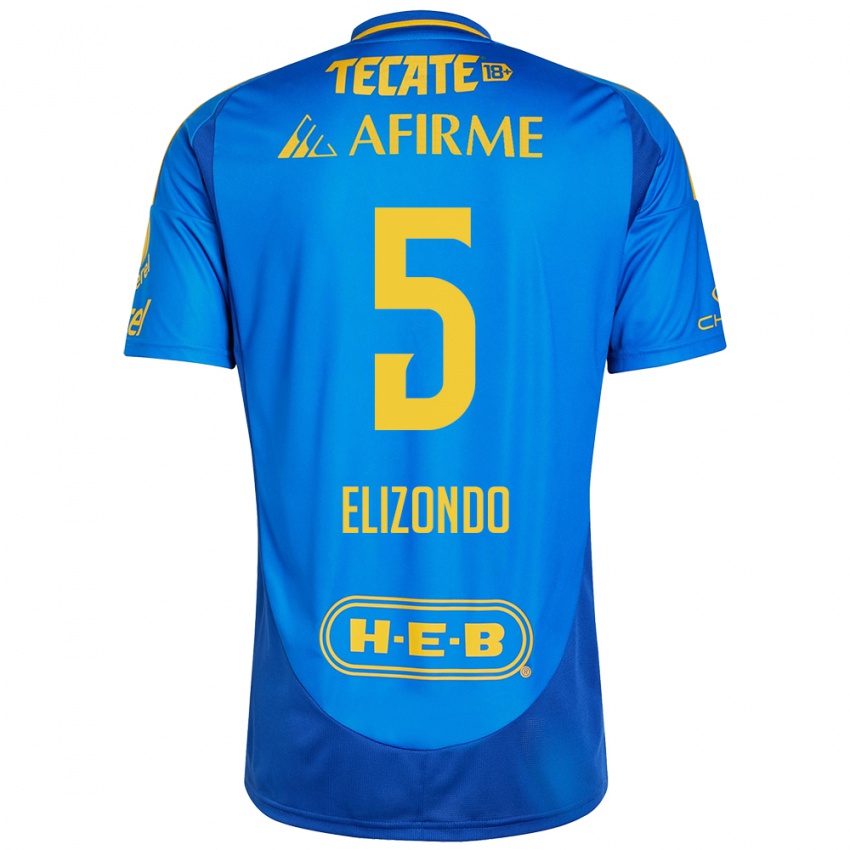 Enfant Maillot Fernanda Elizondo #5 Bleu Jaune Tenues Extérieur 2024/25 T-Shirt Belgique