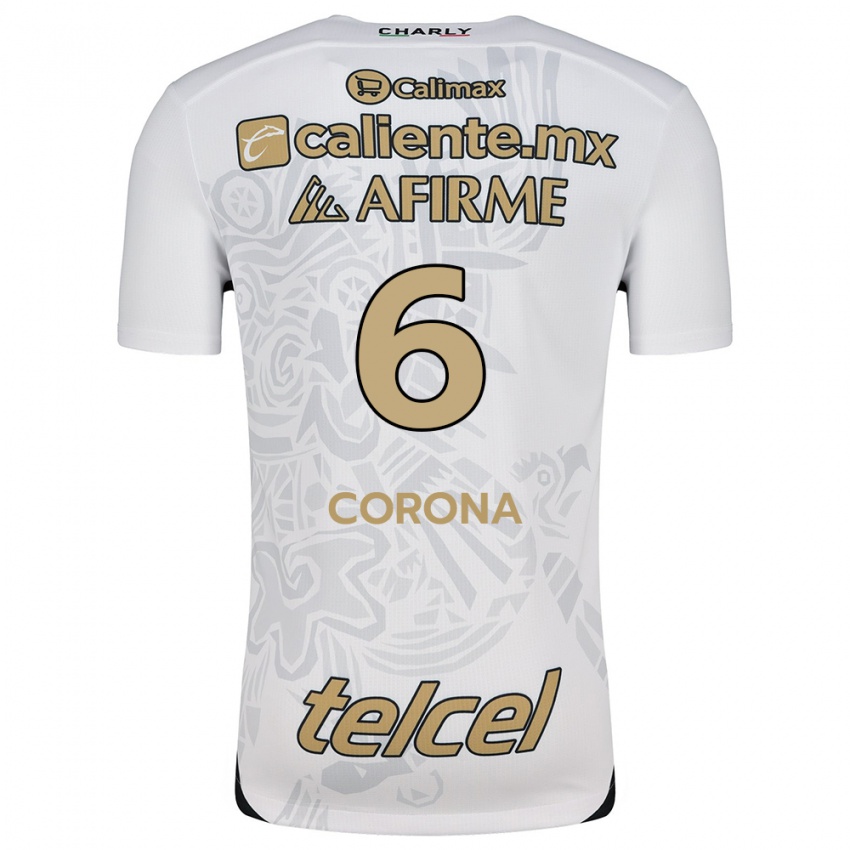 Enfant Maillot Joe Corona #6 Blanc Noir Tenues Extérieur 2024/25 T-Shirt Belgique