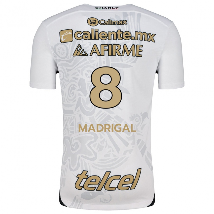 Kinderen Fernando Madrigal #8 Wit Zwart Uitshirt Uittenue 2024/25 T-Shirt België