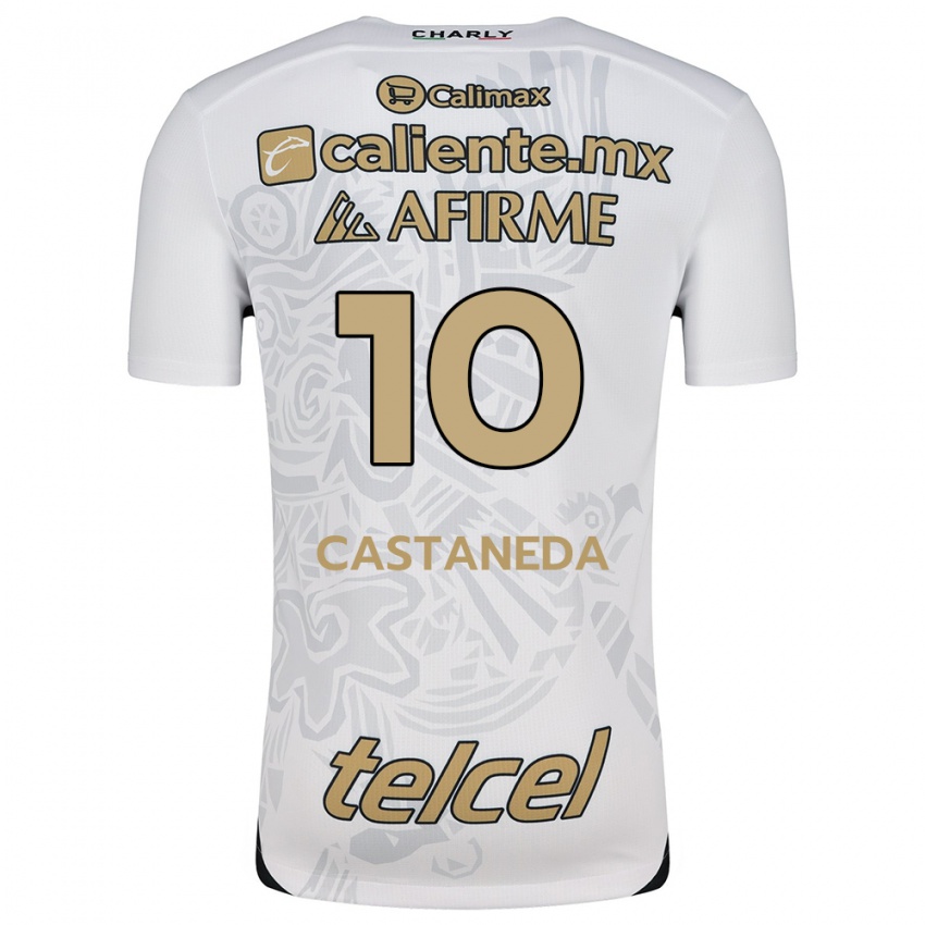 Kinderen Kevin Castañeda #10 Wit Zwart Uitshirt Uittenue 2024/25 T-Shirt België