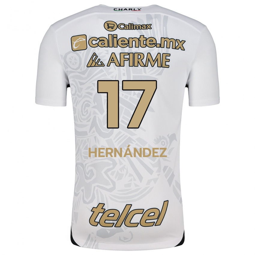 Enfant Maillot Rubén Hernández #17 Blanc Noir Tenues Extérieur 2024/25 T-Shirt Belgique