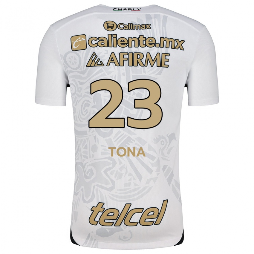 Kinderen Iván Tona #23 Wit Zwart Uitshirt Uittenue 2024/25 T-Shirt België