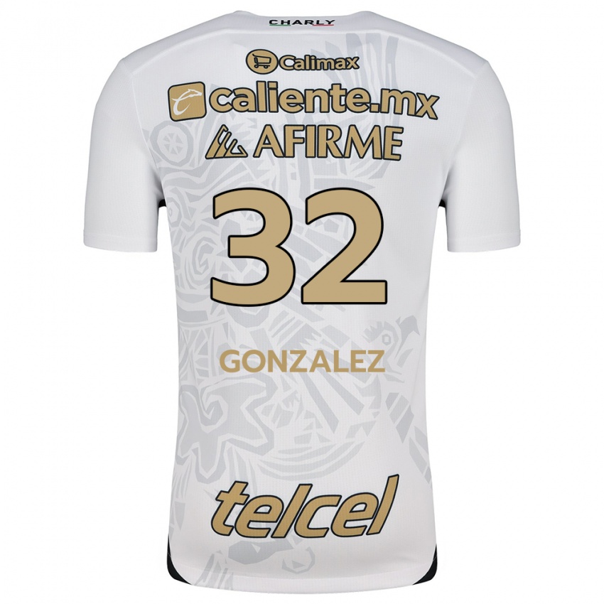 Kinderen Carlos Gonzalez #32 Wit Zwart Uitshirt Uittenue 2024/25 T-Shirt België