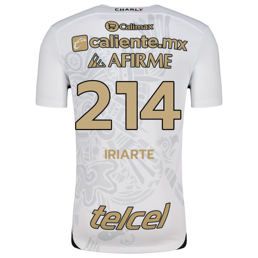 Enfant Maillot Oliver Iriarte #214 Blanc Noir Tenues Extérieur 2024/25 T-Shirt Belgique