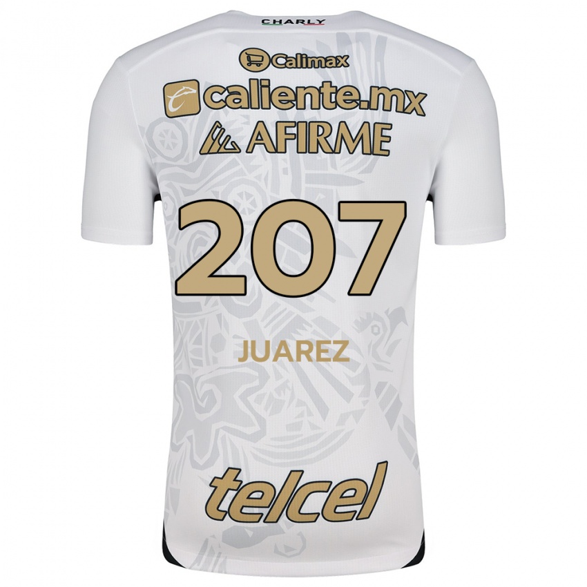 Enfant Maillot José Juárez #207 Blanc Noir Tenues Extérieur 2024/25 T-Shirt Belgique