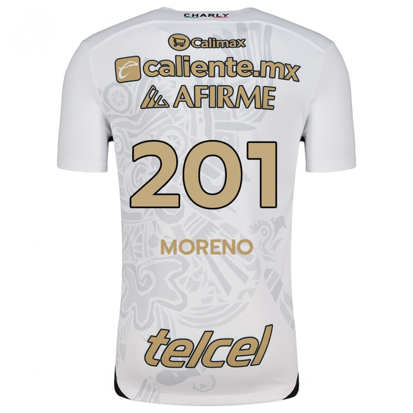 Enfant Maillot Jesús Moreno #201 Blanc Noir Tenues Extérieur 2024/25 T-Shirt Belgique