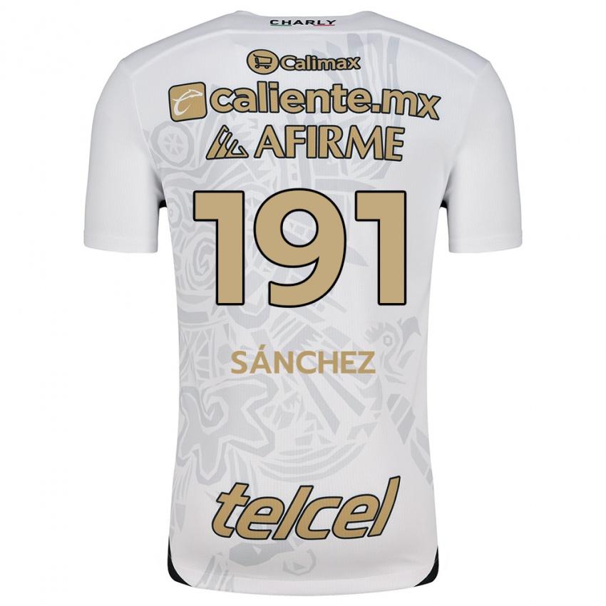 Enfant Maillot Diego Sánchez #191 Blanc Noir Tenues Extérieur 2024/25 T-Shirt Belgique