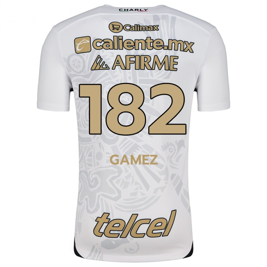 Enfant Maillot Mark Gamez #182 Blanc Noir Tenues Extérieur 2024/25 T-Shirt Belgique