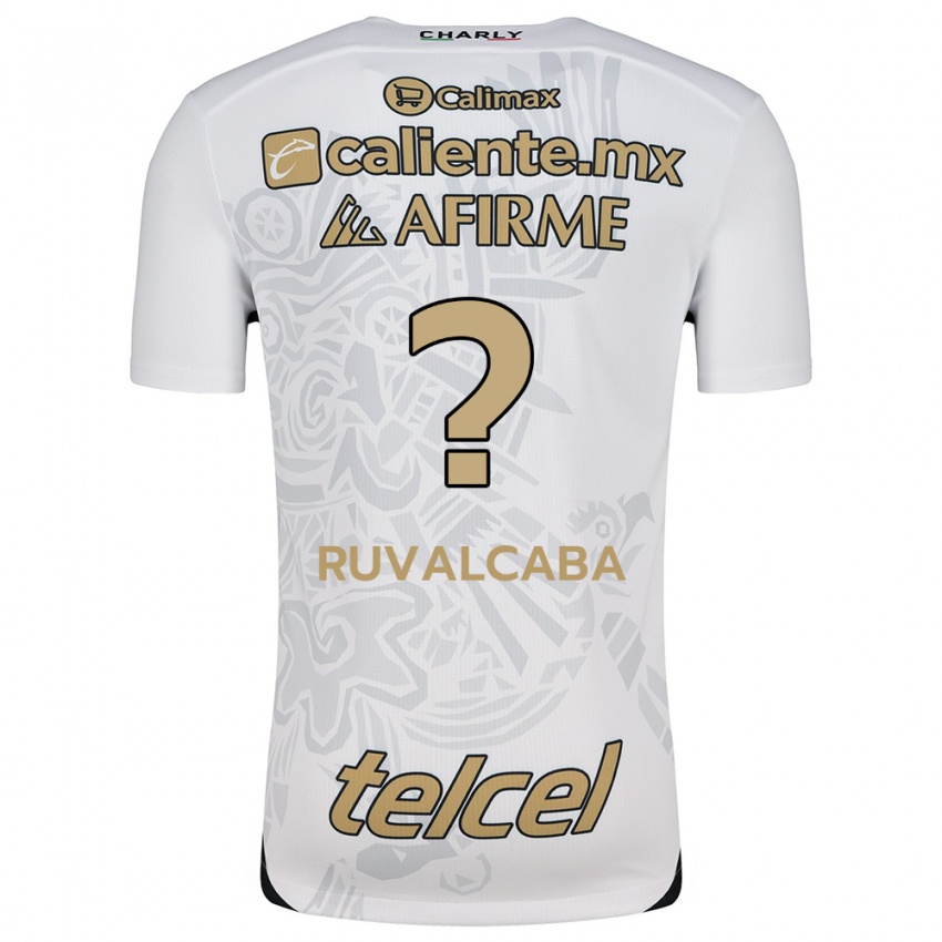 Enfant Maillot Ignacio Ruvalcaba #0 Blanc Noir Tenues Extérieur 2024/25 T-Shirt Belgique