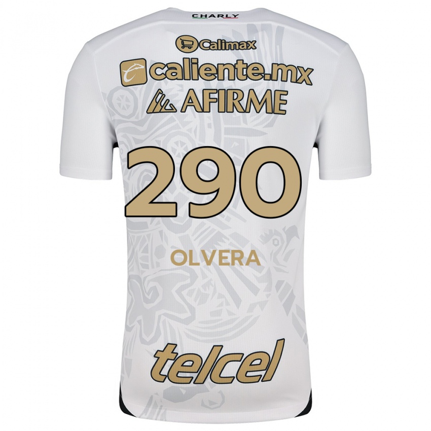 Enfant Maillot Ian Olvera #290 Blanc Noir Tenues Extérieur 2024/25 T-Shirt Belgique