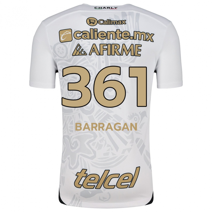 Enfant Maillot Jesús Barragán #361 Blanc Noir Tenues Extérieur 2024/25 T-Shirt Belgique