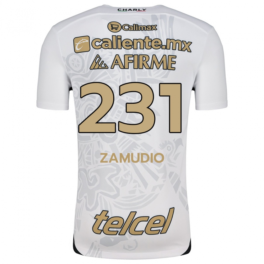 Enfant Maillot Irwin Zamudio #231 Blanc Noir Tenues Extérieur 2024/25 T-Shirt Belgique