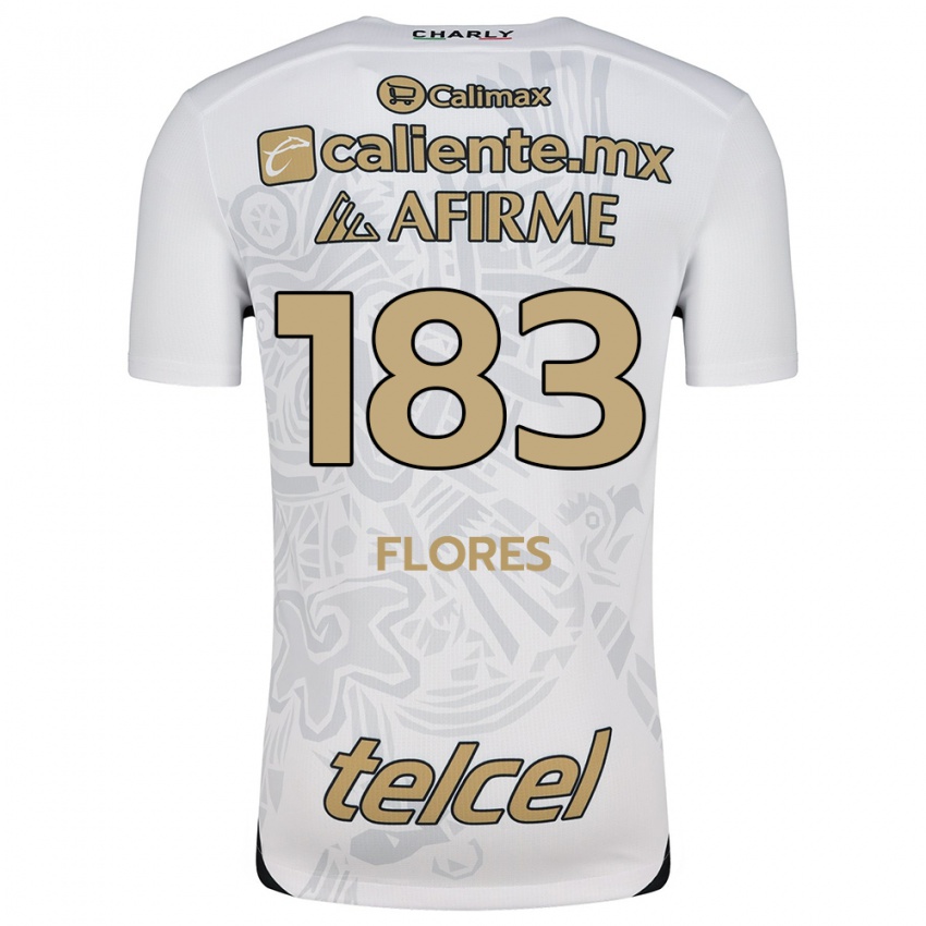 Kinderen Abraham Flores #183 Wit Zwart Uitshirt Uittenue 2024/25 T-Shirt België