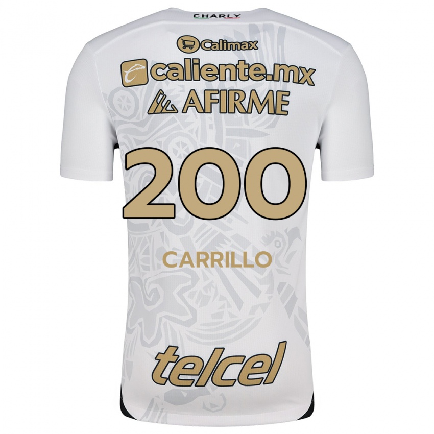 Enfant Maillot Manuel Carrillo #200 Blanc Noir Tenues Extérieur 2024/25 T-Shirt Belgique