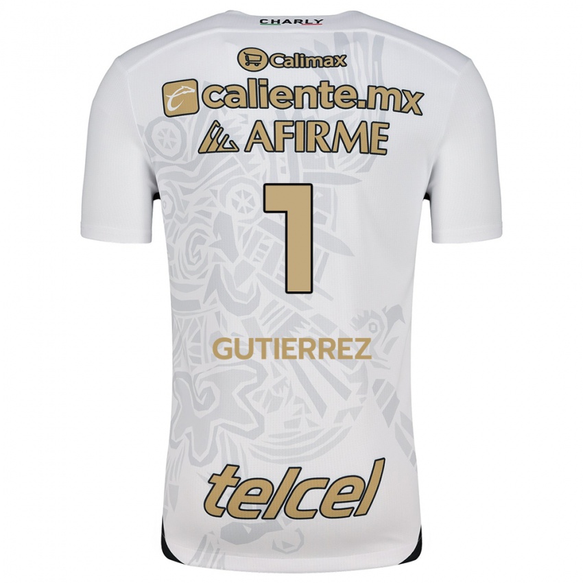 Enfant Maillot Alejandra Gutiérrez #1 Blanc Noir Tenues Extérieur 2024/25 T-Shirt Belgique