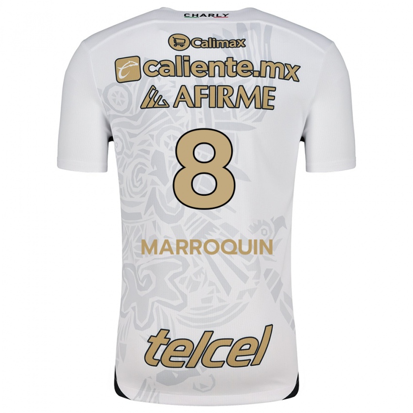 Enfant Maillot Ammanda Marroquin #8 Blanc Noir Tenues Extérieur 2024/25 T-Shirt Belgique