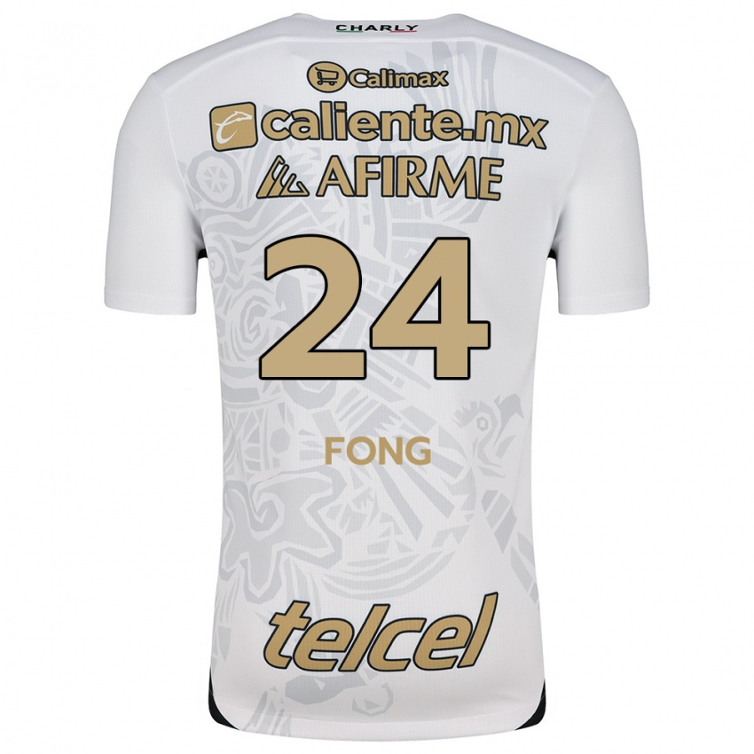 Enfant Maillot Michel Fong #24 Blanc Noir Tenues Extérieur 2024/25 T-Shirt Belgique