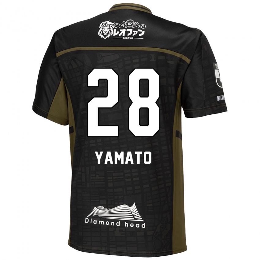 Kinder Yamato Okada #28 Schwarz Grün Auswärtstrikot Trikot 2024/25 T-Shirt Belgien