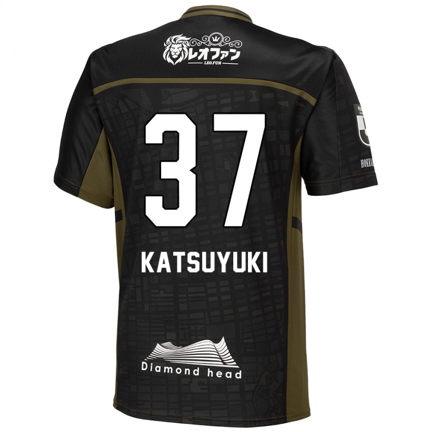 Kinder Katsuyuki Tanaka #37 Schwarz Grün Auswärtstrikot Trikot 2024/25 T-Shirt Belgien