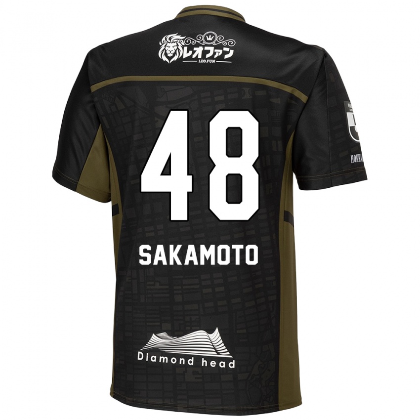 Kinder Kanta Sakamoto #48 Schwarz Grün Auswärtstrikot Trikot 2024/25 T-Shirt Belgien