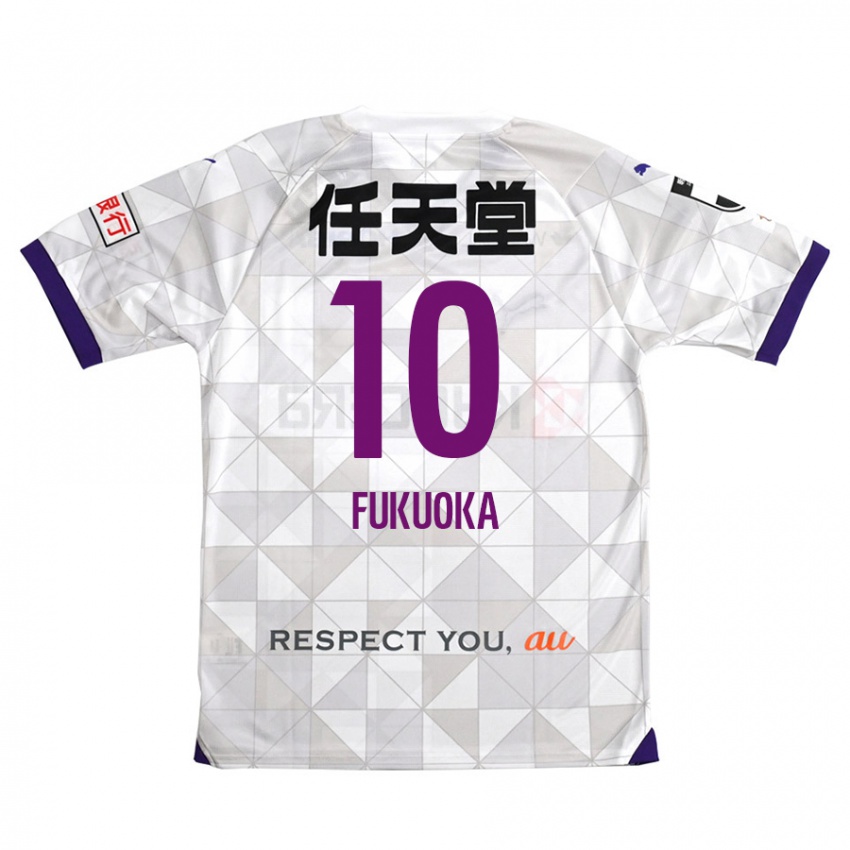 Kinder Shimpei Fukuoka #10 Weiß Lila Auswärtstrikot Trikot 2024/25 T-Shirt Belgien