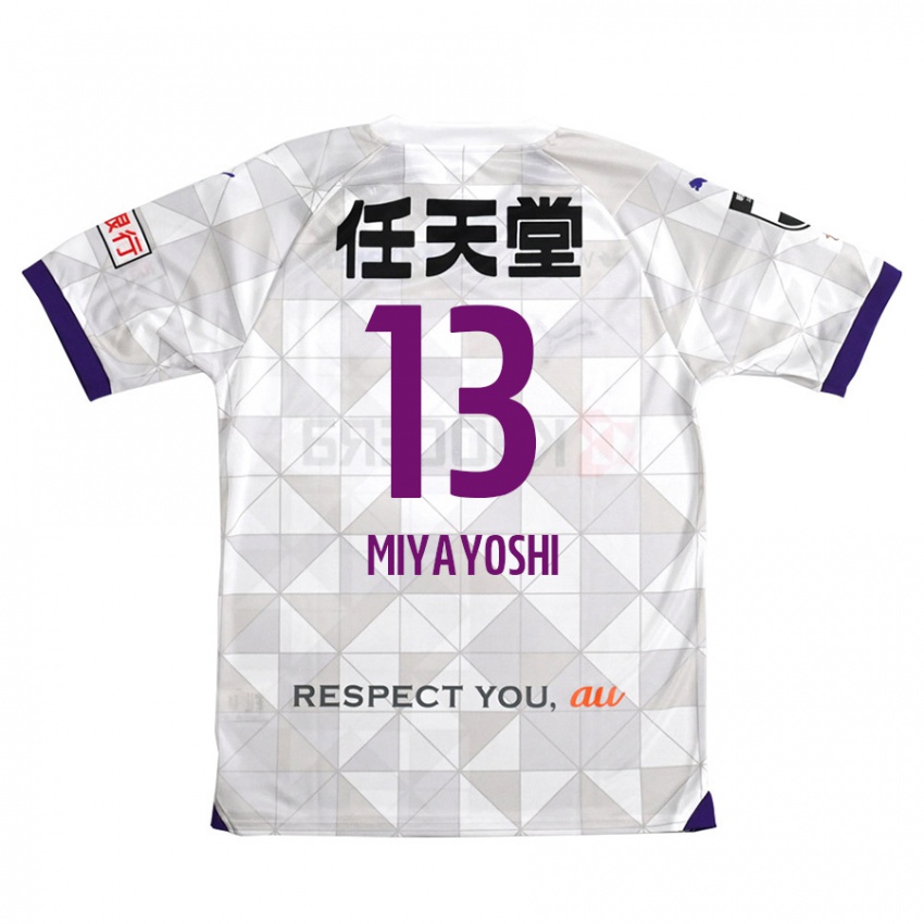 Kinder Takumi Miyayoshi #13 Weiß Lila Auswärtstrikot Trikot 2024/25 T-Shirt Belgien