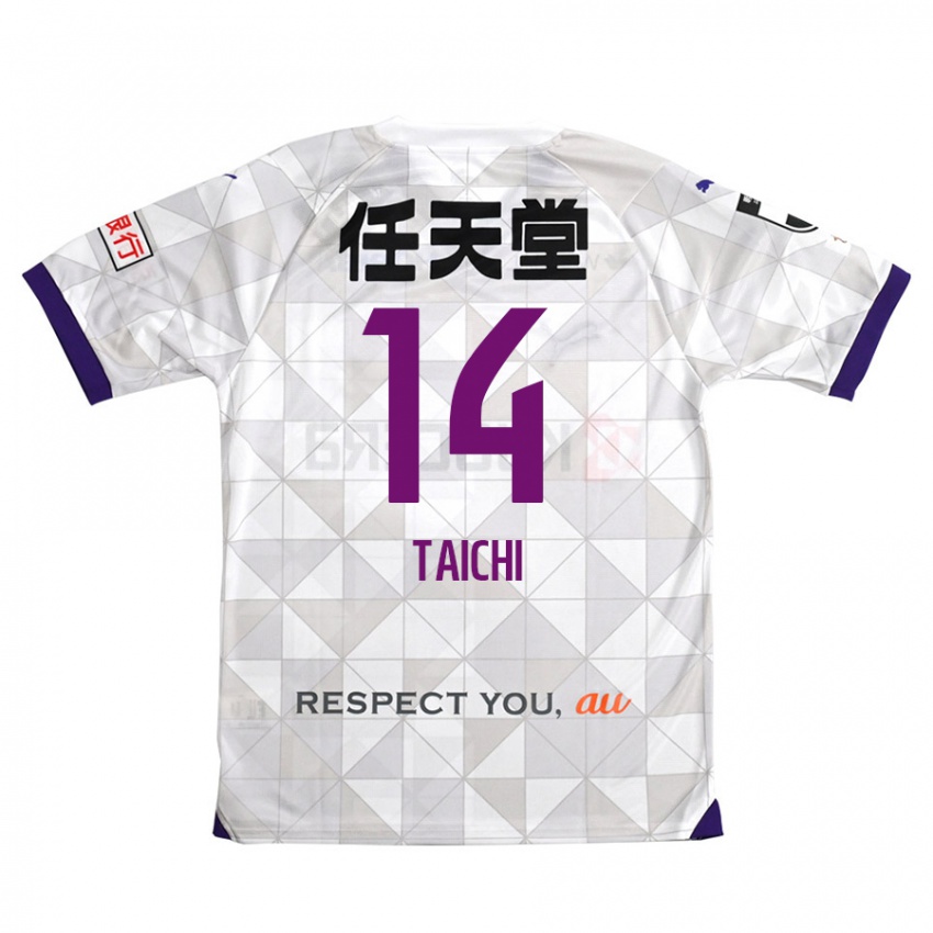 Kinder Taichi Hara #14 Weiß Lila Auswärtstrikot Trikot 2024/25 T-Shirt Belgien