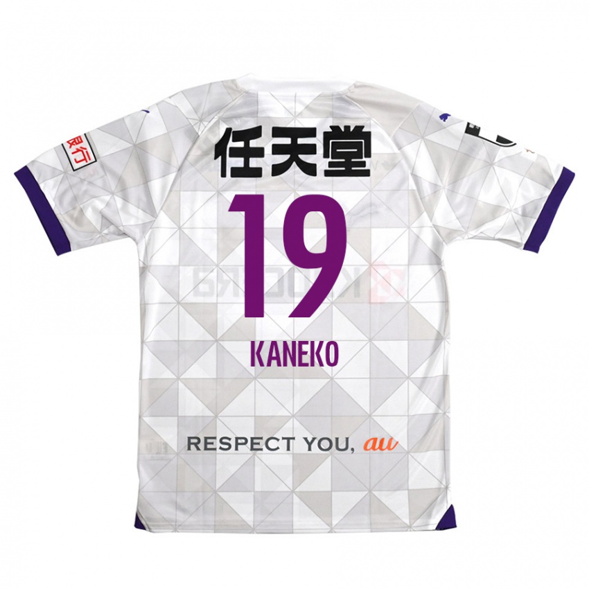 Kinder Daiki Kaneko #19 Weiß Lila Auswärtstrikot Trikot 2024/25 T-Shirt Belgien