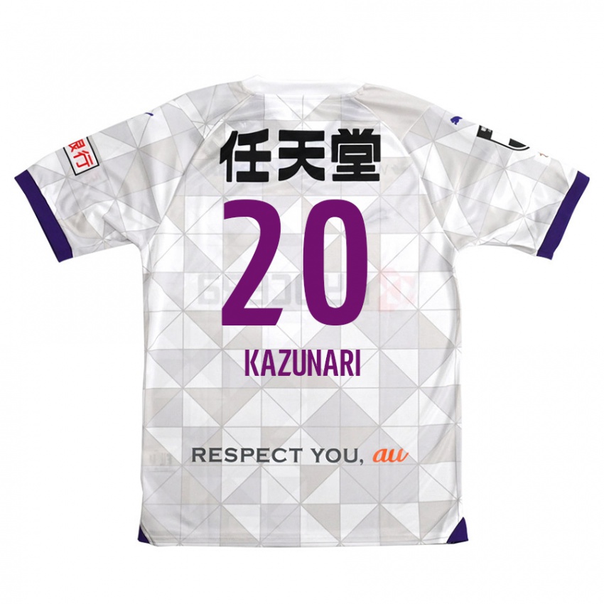 Kinder Kazunari Kita #20 Weiß Lila Auswärtstrikot Trikot 2024/25 T-Shirt Belgien