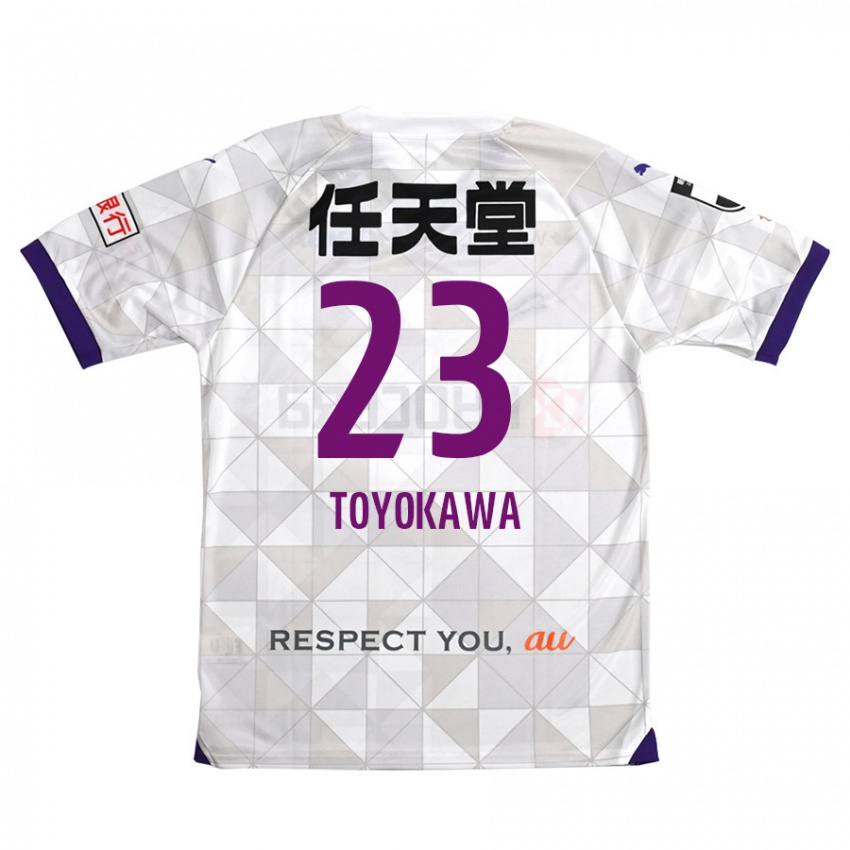 Kinder Yuta Toyokawa #23 Weiß Lila Auswärtstrikot Trikot 2024/25 T-Shirt Belgien