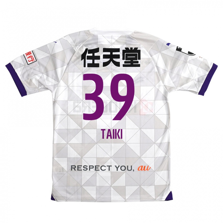 Kinder Taiki Hirato #39 Weiß Lila Auswärtstrikot Trikot 2024/25 T-Shirt Belgien