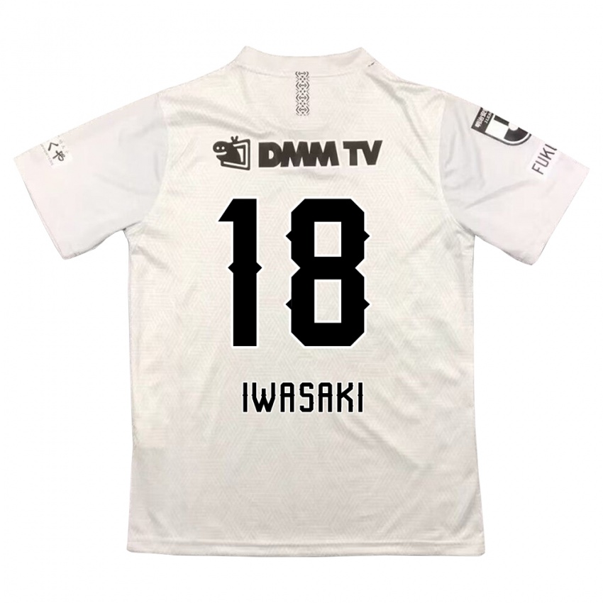 Kinder Yuto Iwasaki #18 Grauschwarz Auswärtstrikot Trikot 2024/25 T-Shirt Belgien