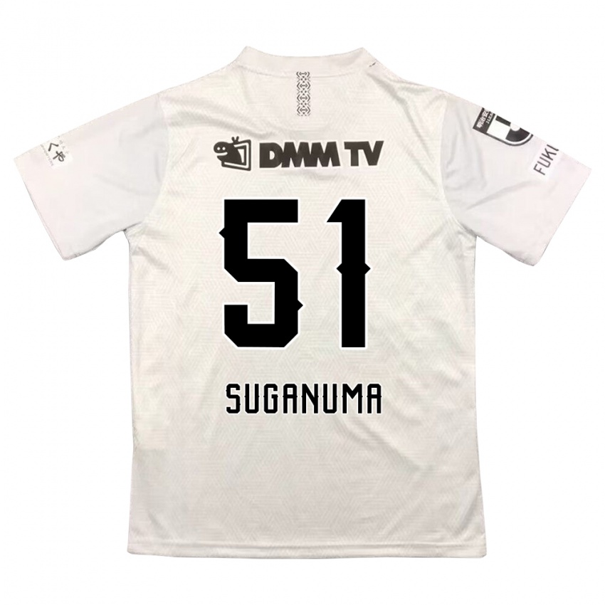 Kinder Kazuaki Suganuma #51 Grauschwarz Auswärtstrikot Trikot 2024/25 T-Shirt Belgien