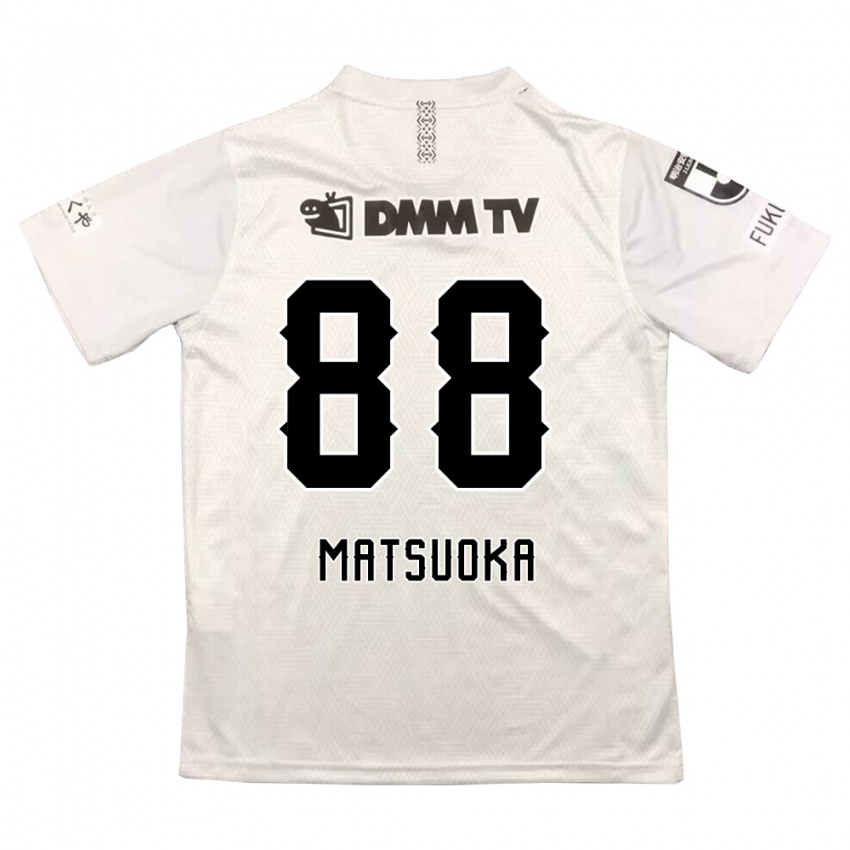 Kinder Daiki Matsuoka #88 Grauschwarz Auswärtstrikot Trikot 2024/25 T-Shirt Belgien