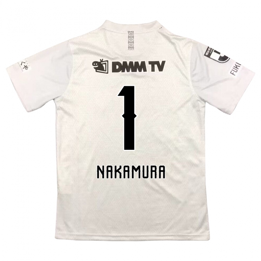 Kinder Seigo Nakamura #1 Grauschwarz Auswärtstrikot Trikot 2024/25 T-Shirt Belgien