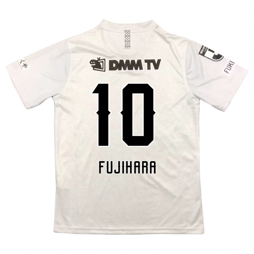 Kinder Naoatsu Fujihara #10 Grauschwarz Auswärtstrikot Trikot 2024/25 T-Shirt Belgien