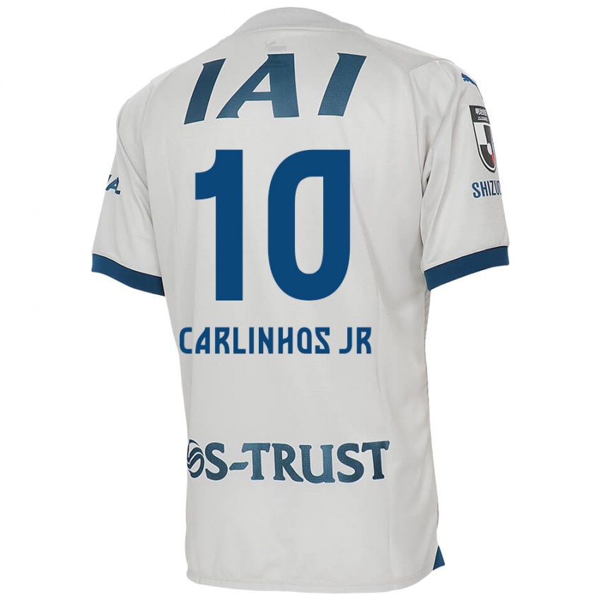 Kinder Carlinhos Junior #10 Weiß Blau Auswärtstrikot Trikot 2024/25 T-Shirt Belgien