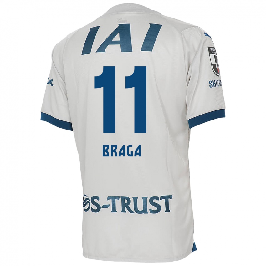 Kinder Lucas Braga #11 Weiß Blau Auswärtstrikot Trikot 2024/25 T-Shirt Belgien