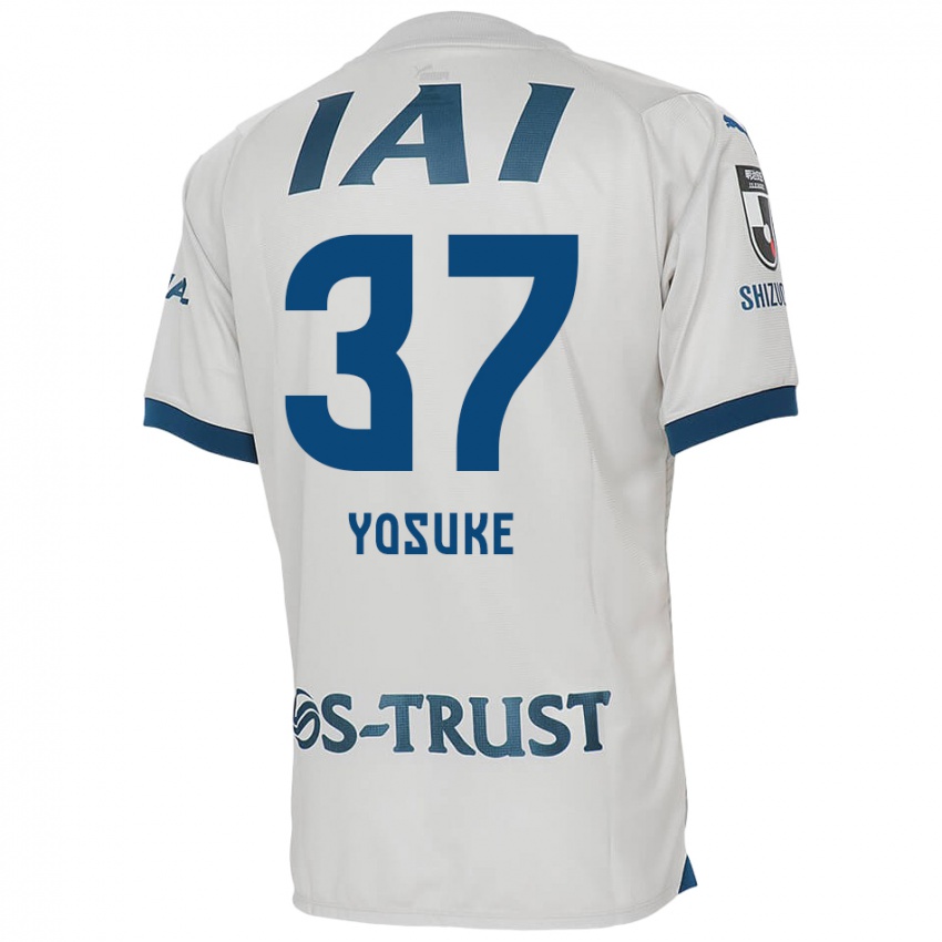 Kinder Yosuke Morishige #37 Weiß Blau Auswärtstrikot Trikot 2024/25 T-Shirt Belgien