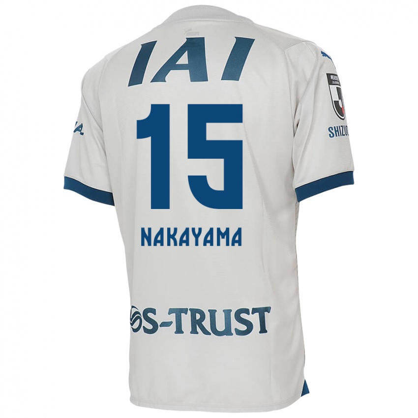 Kinder Atsuki Nakayama #15 Weiß Blau Auswärtstrikot Trikot 2024/25 T-Shirt Belgien