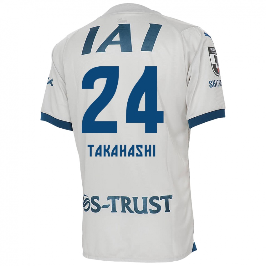 Kinder Yuzuki Takahashi #24 Weiß Blau Auswärtstrikot Trikot 2024/25 T-Shirt Belgien