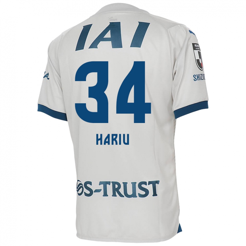 Kinder Ryota Hariu #34 Weiß Blau Auswärtstrikot Trikot 2024/25 T-Shirt Belgien