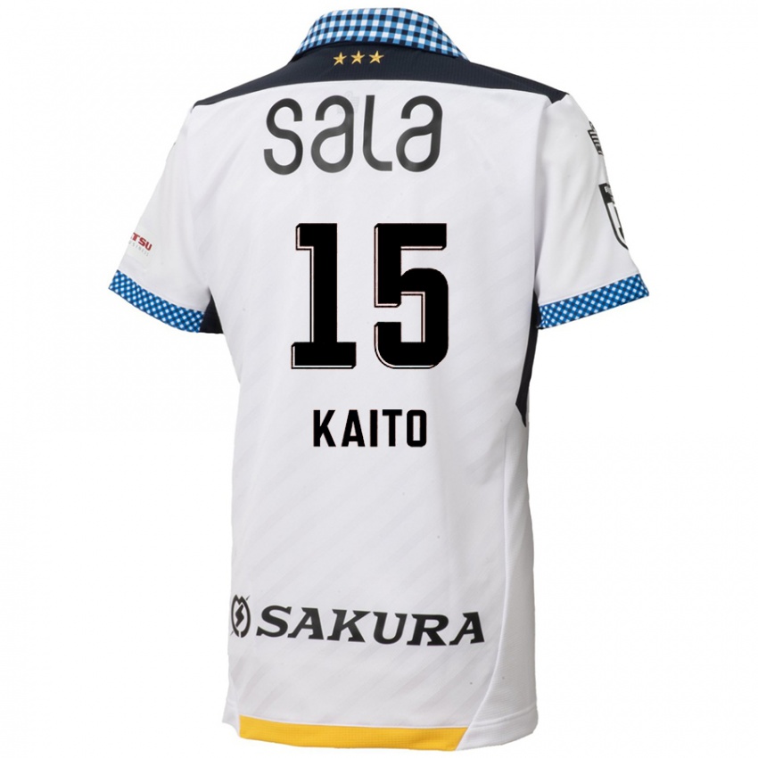 Kinderen Kaito Suzuki #15 Wit Zwart Uitshirt Uittenue 2024/25 T-Shirt België