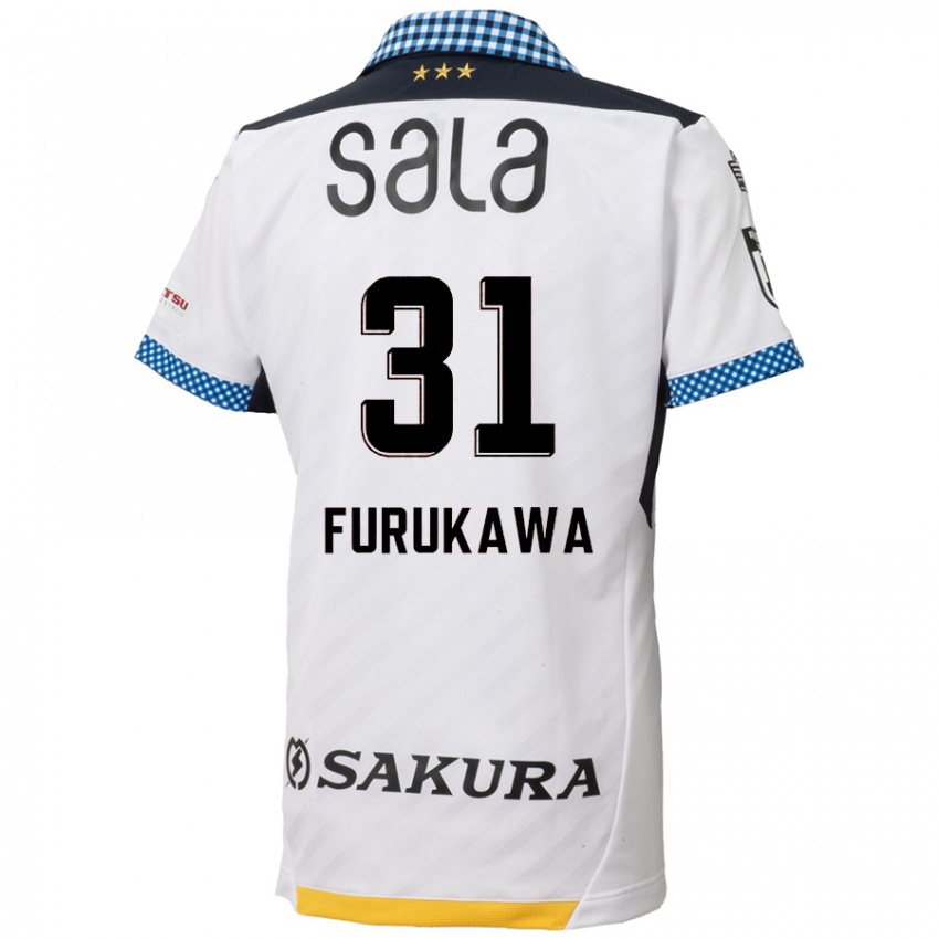 Kinderen Yosuke Furukawa #31 Wit Zwart Uitshirt Uittenue 2024/25 T-Shirt België