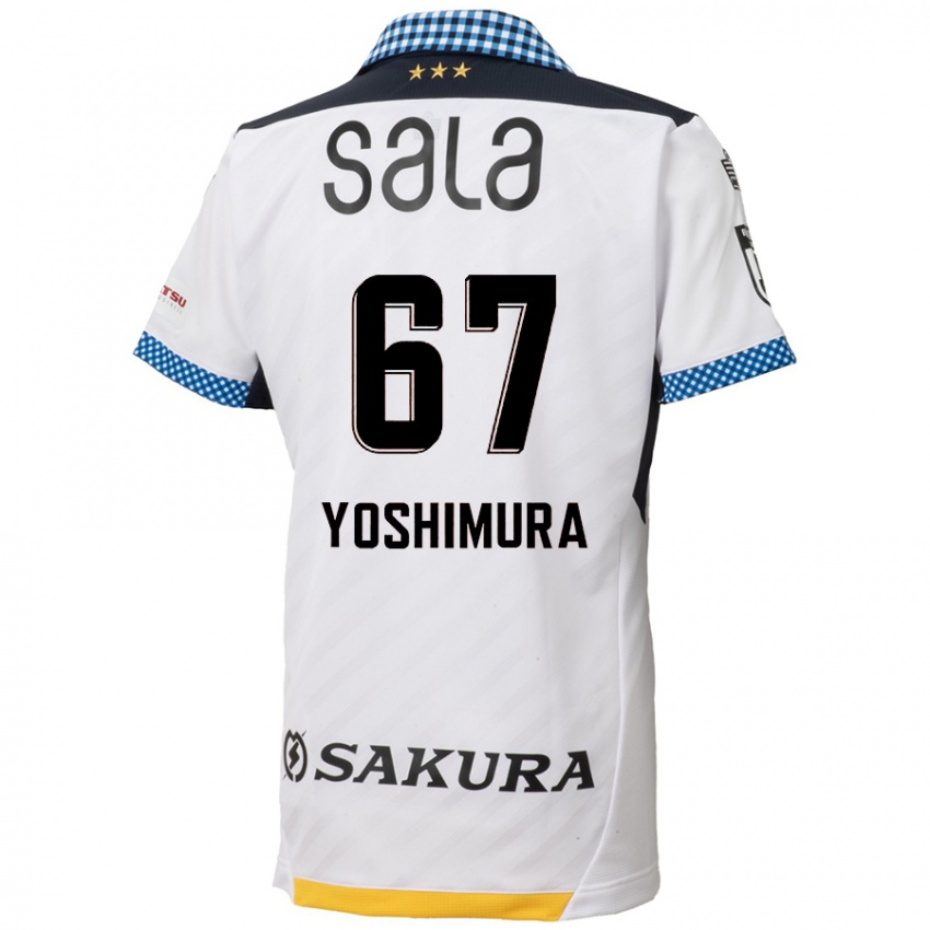 Kinder Ryusei Yoshimura #67 Weiß Schwarz Auswärtstrikot Trikot 2024/25 T-Shirt Belgien