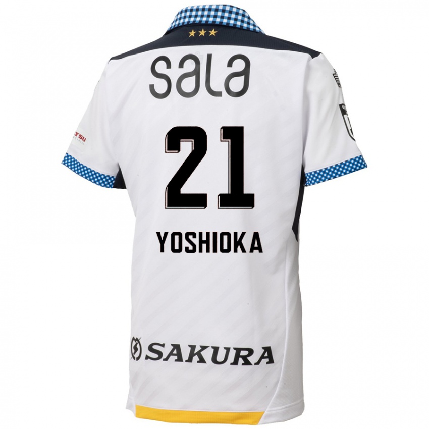 Kinderen Kanta Yoshioka #21 Wit Zwart Uitshirt Uittenue 2024/25 T-Shirt België