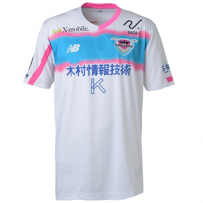 Kinder Kosuke Yamazaki #2 Weiß Blau Rosa Auswärtstrikot Trikot 2024/25 T-Shirt Belgien