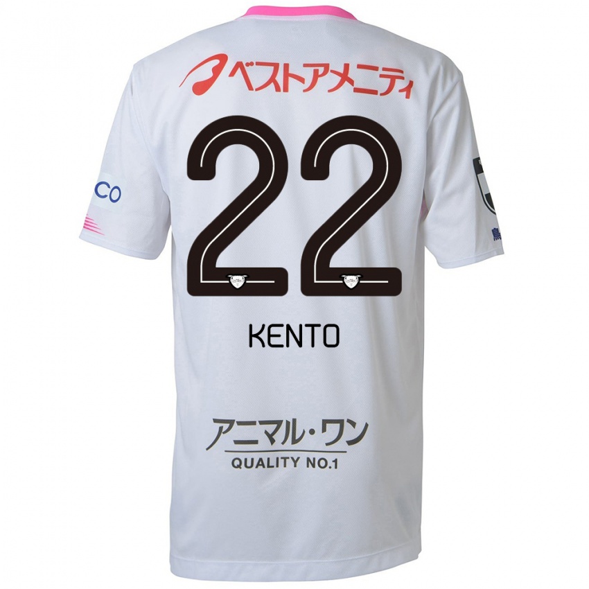 Kinder Chiidi Kento Yamamura #22 Weiß Blau Rosa Auswärtstrikot Trikot 2024/25 T-Shirt Belgien