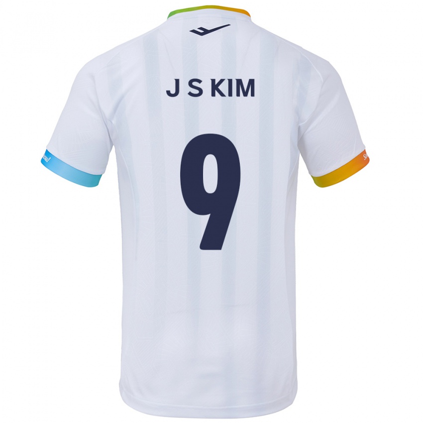 Kinder Shin-Jin Kim #9 Weiß Blau Auswärtstrikot Trikot 2024/25 T-Shirt Belgien